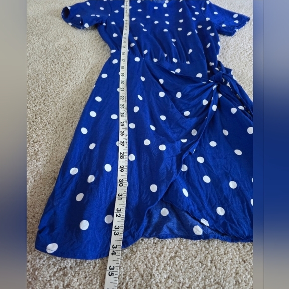 Paris Atelier & Other Stories sz. 0 women's blue White polka dot dress - Picture 7 of 9